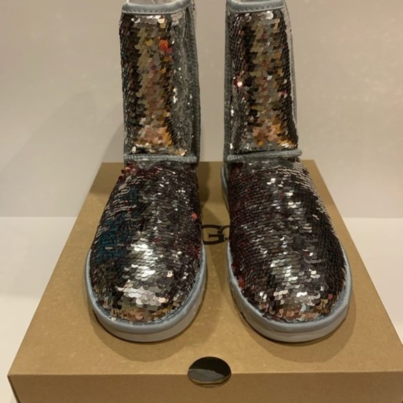 UGG Classic Short Sequin Bling Sparkle Boots 6 7 8 9 NEW - Picture 11 of 15